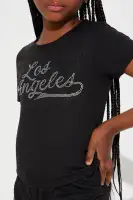 Mini Los Angeles City Short Set(Black,4/5)