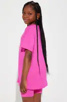 Mini Weekend Vibes Short Set II(Fuchsia,4/5)
