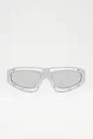 Cyber Chic Sunglasses(Silver,OS)