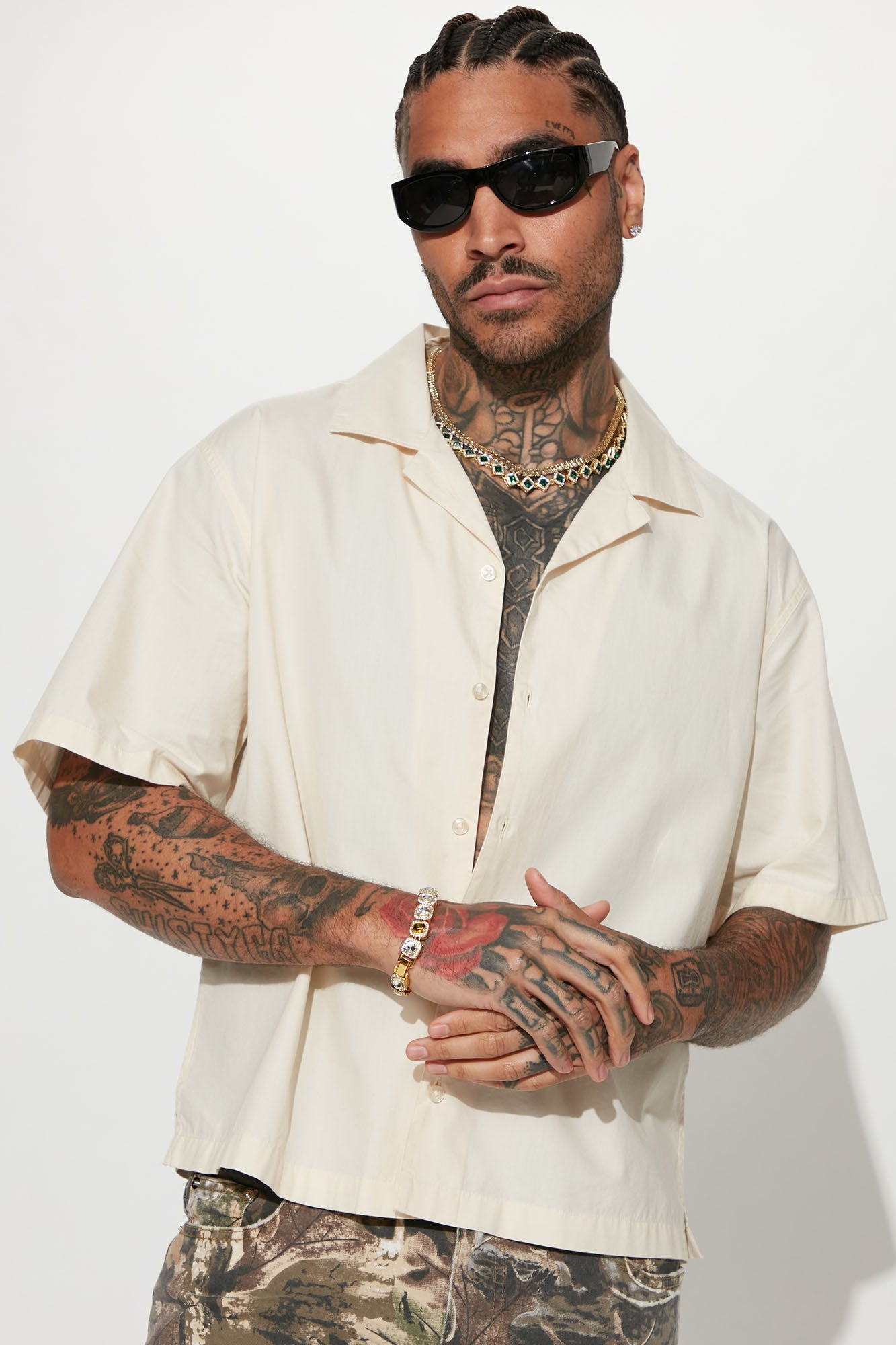 Ryland Relaxed Cotton Short Sleeve Cuban Shirt