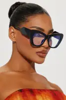 Working Overtime Blue Light Glasses(Black,OS)