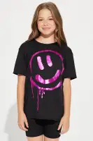 Mini Smile For The Fans Biker Short Set(Black,4/5)