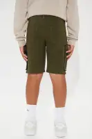Mini Murphy Relaxed Denim Cargo Shorts(Olive,4)