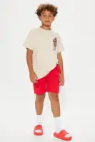 Mini Count On Me Ripstop Cargo Short(Red,4)