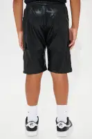 Mini Faux Leather Multi Pocket Short(Black,8)