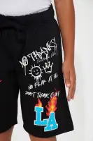 Mini No Thanks Fleece Shorts(Black/combo,4)