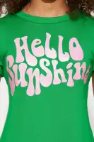 Mini Hello Sunshine Short Sleeve Fringe Dress(Kelly Green,4/5)