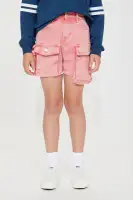 Mini Lily Acid Wash Cargo Short(Pink,4)