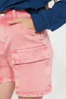 Mini Lily Acid Wash Cargo Short(Pink,4)