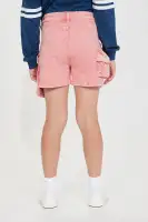 Mini Lily Acid Wash Cargo Short(Pink,4)