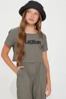 Mini Time To Hustle Windbreaker Pant Set(Grey,XS)
