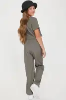 Mini Time To Hustle Windbreaker Pant Set(Grey,XS)