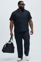 Bahamas Linen Shirt(Black,S)