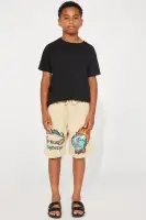 Mini Nothing Is Impossible Fleece Shorts(Khaki,4)