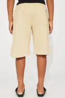 Mini Nothing Is Impossible Fleece Shorts(Khaki,4)