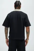 Luka Zipper Shirt(Black/combo,S)
