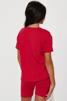 Mini Limited Edition Yummy Knit Biker Short Set(Red,4/5)