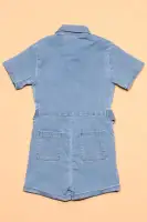 Mini Living Life Denim Romper(Light Wash,2)