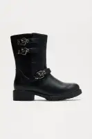 Mini Come Check This Combat Boot(Black,11)