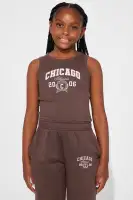 Mini Chi Town Fleece Pant Set(Brown/combo,4/5)