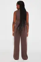 Mini Chi Town Fleece Pant Set(Brown/combo,4/5)