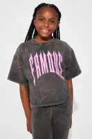 Mini Infamous Washed Capri Set(Charcoal,4/5)