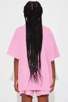 Mini Yessica Ribbed Short Set(Pink,10/12)