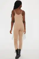Mini Baby Girl Tank Jumpsuit(Mocha,4/5)