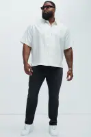 Blexy Pleated Shirt(White,S)
