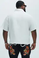 Blexy Pleated Shirt(White,S)