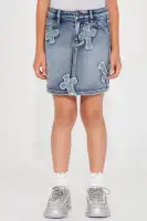 Mini Cross Your Mind Denim Mini Skirt(Medium Wash,4)