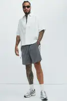 Blexy Pleated Shirt(White,S)