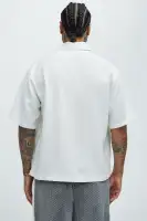 Blexy Pleated Shirt(White,S)