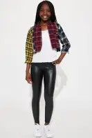 Mini It's All About Me Faux Leather Legging(Black,4)
