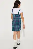 Mini Embroidered Dress Set(Navy/combo,S)