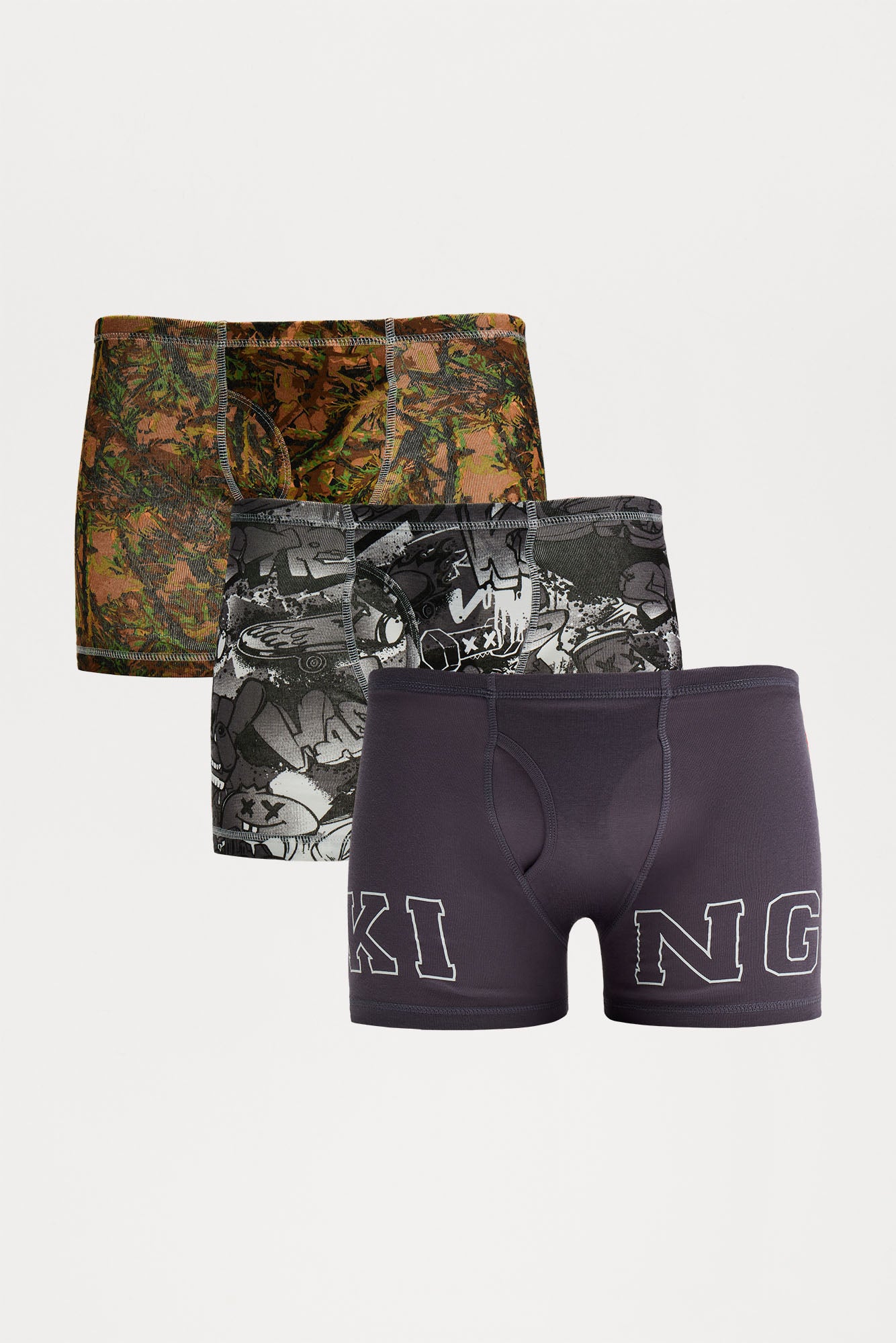 Mini Assorted Verbiage 3 Pair Pack Boxer Briefs