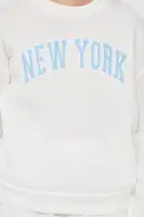 Mini Relaxin' In New York Fleece Short Set(Cream,4/5)