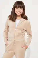 Mini OG Trendsetter Velour Zip Up Pant Set(Sand,4/5)
