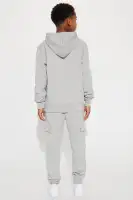 Mini Los Angeles Fleece Jogger Set(Heather Grey,4)