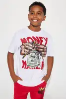 Mini Money Maker Fleece Jogger Set(Red/White,4)