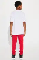 Mini Money Maker Fleece Jogger Set(Red/White,4)