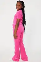 Mini OG Trendsetter Velour Baby Tee Set(Bubblegum Pink,4/5)