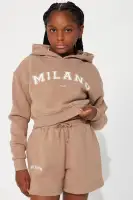 Mini Milano Sweatshort Set(Mocha,4/5)