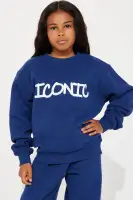 Mini Iconic Sweatpant Set(Navy,4/5)