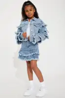 Mini Show You Off Denim Skort(Medium Blue Wash,4)