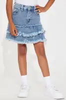 Mini Show You Off Denim Skort(Medium Blue Wash,4)