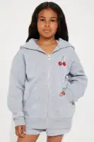 Mini Cherry Taste Fleece Short Set(Heather Grey,4/5)