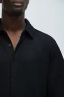Capstan Textured Shirt(Black,S)