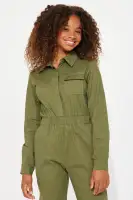Mini Aviator Babe Jumpsuit(Olive,4)