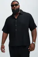 Capstan Textured Shirt(Black,S)
